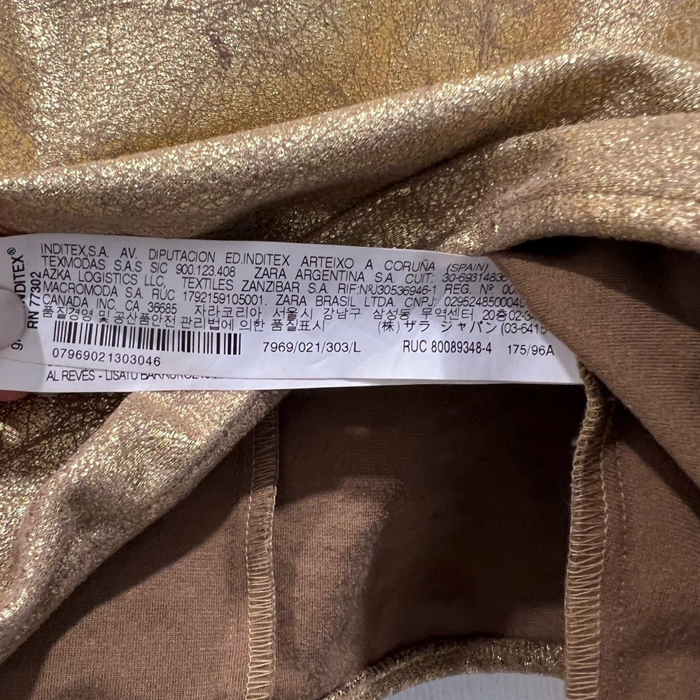 Zara Metallic Cropped Blouse - Picture 4 of 5